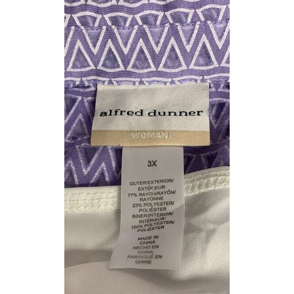ALFRED DUNNER 2PC BLOUSE SZ 3X Sheer Lavender Pastel Feminine Cottagecore NWT - Picture 5 of 10